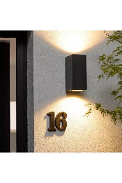 NO BRAND Aplică de perete de exterior Inspire Corfu Negru 2XGU10 IP54 LED
