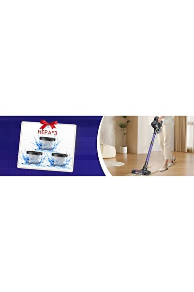 NO BRAND Aspirator vertical fără fir 45kPa fără sac ecran LED 50 minute 1.3L ...