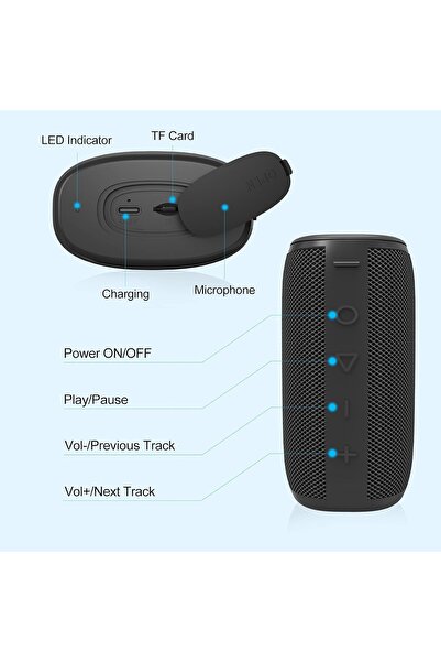 NO BRAND Boxă Bluetooth Hadisala H3 Portabilă Rezistentă la apă IPX7 Baterie ...