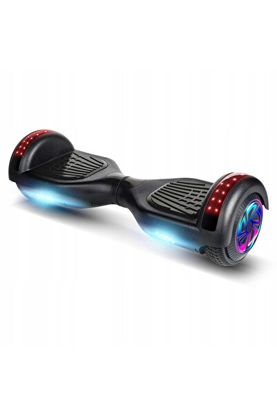 NO BRAND Skateboard electric Hoverboard 6,5 inci cu difuzoare Bluetooth, negru