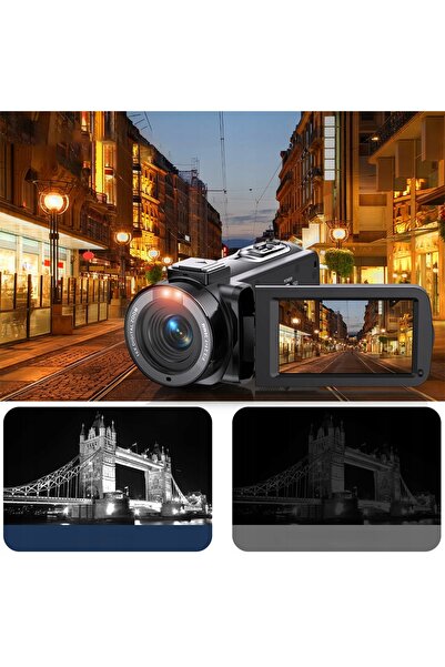NO BRAND Cameră video digitală 36MP 1080P pentru YouTube Vlogging, cu zoom 16...
