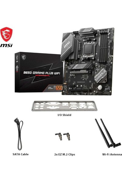 MSI لوحة أم للألعاب B650 Gaming Plus مع واي فاي (AMD AM5، ATX، DDR5، PCIe 4.0، M.2)