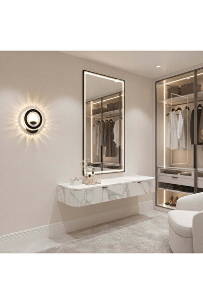 iTin Aplică LED NOVA Rotonda, 16W, Negru & Inox, lumină Caldă/Rece/Neutră