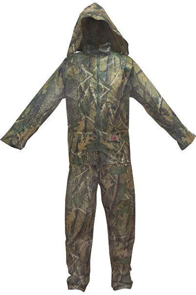 NO BRAND Set impermeabil pantaloni+geacă camuflaj L