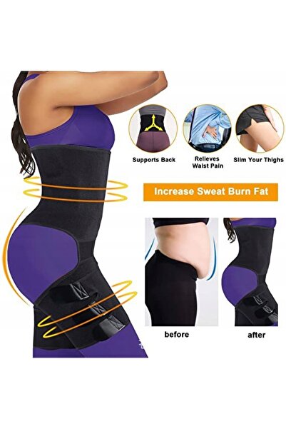 NO BRAND Centură abdominală de slăbire din neopren, tip saună, pentru fitness...