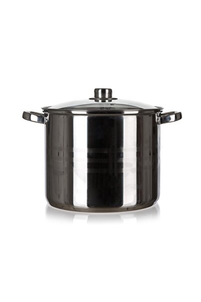 NO BRAND Oală din oțel inoxidabil solidă cu capac, 16,2 l