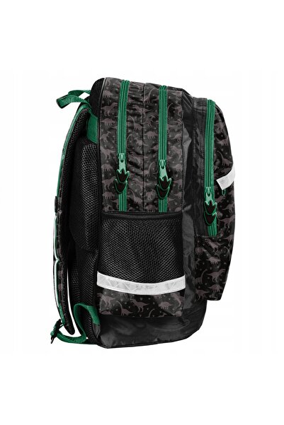 NO BRAND Rucsac școlar cu multiple compartimente Paso Negru, Multicolor, Verd...