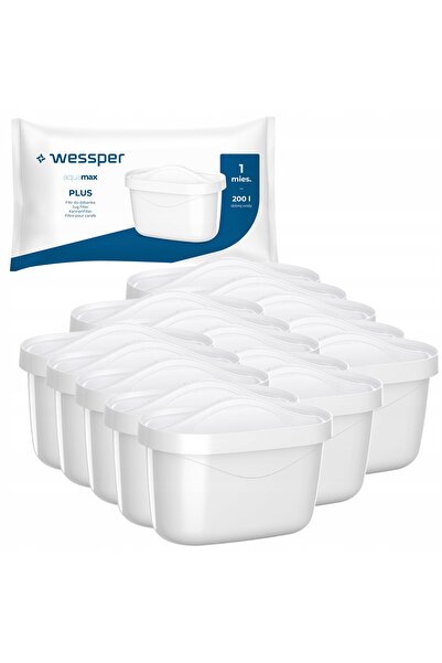 NO BRAND Cartuș filtrant Wessper Aquamax Plus pentru recipient de apă, 15 bucăți