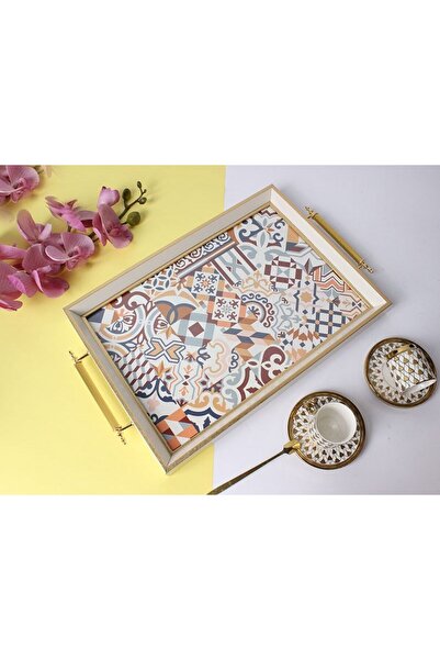Sembol 1024 Cream Tray 50X31X4 cm