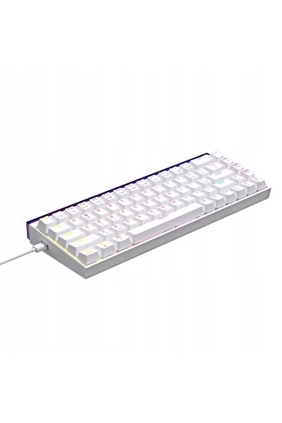 NO BRAND Tastatură mecanică de gaming Ajazz 65% Switch-uri roșii Nk68 Compact...