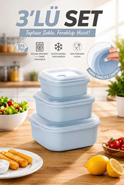 zemihra Plastic Multi-Purpose Food Storage Container Set with Air-Release Sea...