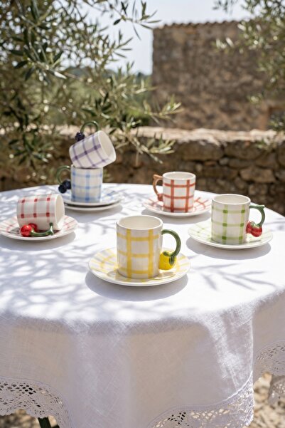 ACAR Fruit Garden 6-Person Coffee Cup Set - 90 ml