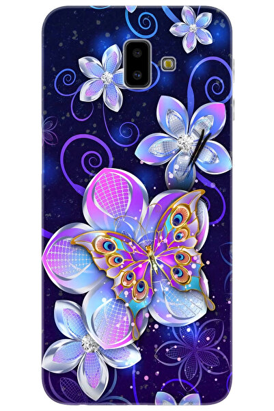 Ceppare Samsung Galaxy J6 PLUS (SM-J610F) Uyumlu Kılıf Desen Silikon Kelebek ...