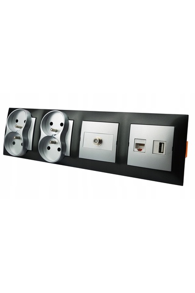 simonk Priză de perete cu alimentare terminală F USB Rj 230V