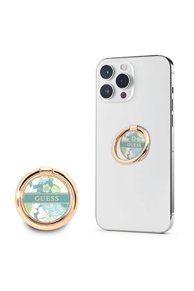 Guess Цветен MagSafe пръстен-държач за телефон, зелен