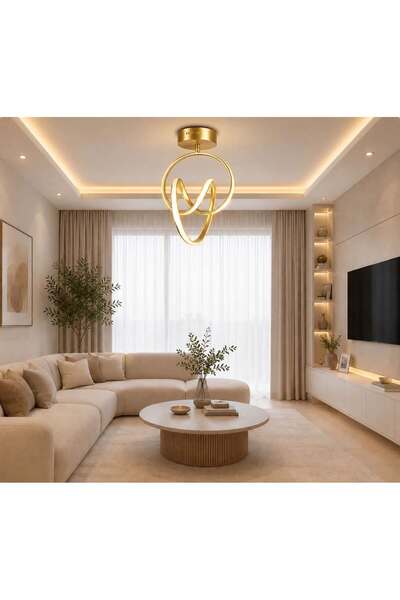 OSC HOME modern led avize avize sarı kasa imza