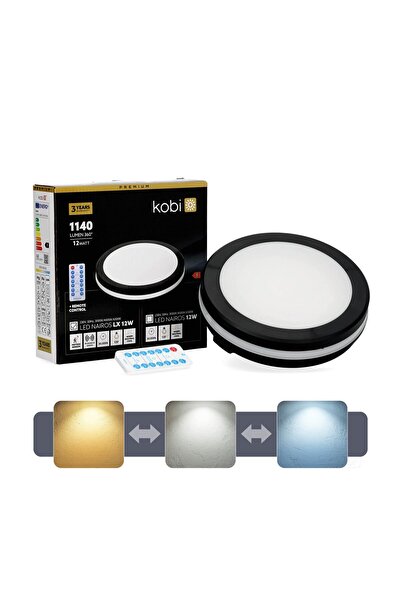 NO BRAND Plafonieră LED rotundă cu senzor 30cm, cu schimbare de culoare și te...