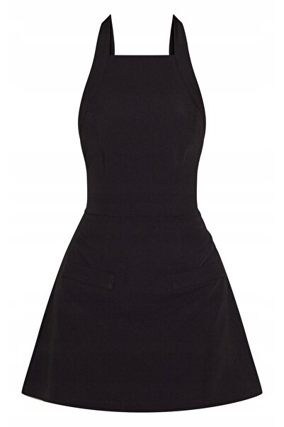 NO BRAND Rochie mini clasică neagră fără spate Prettylittlething 34