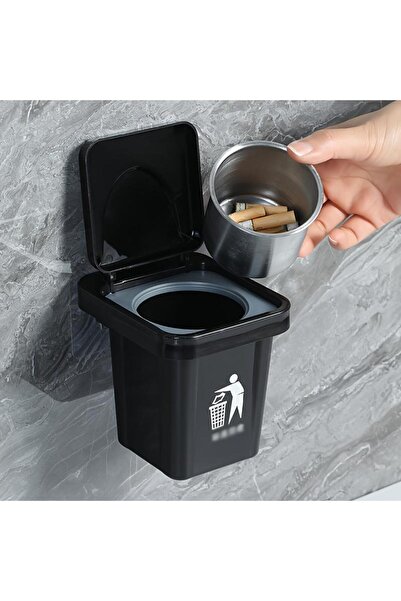 Munico Kapaklı Yaratıcı Duvara Monte Çöp Kovası, Küllük Masaüstü Oturma Odası Yatak Odası Banyo