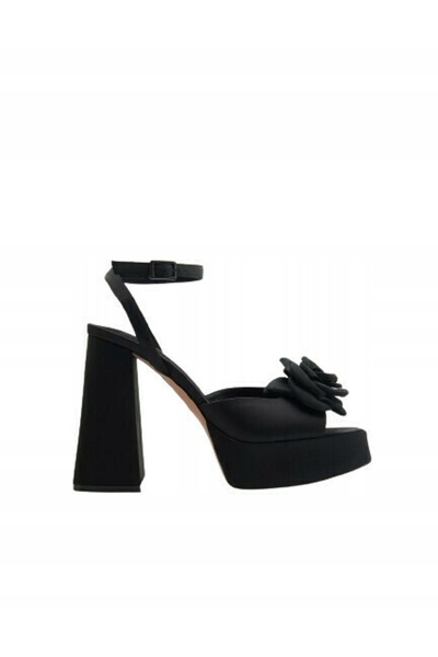 NO BRAND Sandale cu toc înalt stiletto din satin, elegante, roz, mărimea 40