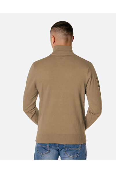 NO BRAND Pulover elegant slim pentru bărbați, cu guler înalt, culori uni clas...
