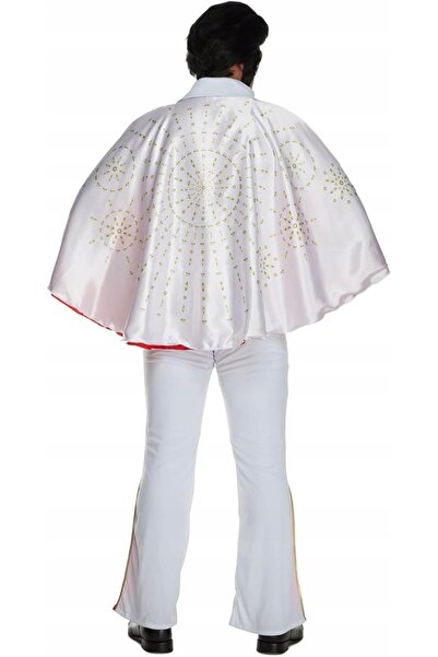 NO BRAND Costum Elvis Anii '70 '80 Star Disco Retro Set Complet Salopetă Bal L