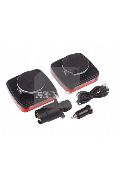 NO BRAND Lumini LED wireless pentru remorcă 12V cu kit magnetic + carcasă