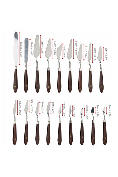 NO BRAND Set de 18 spatule pentru pictură, spatulă de pictură, unealtă de pic...