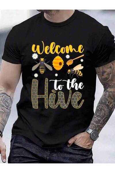 Astogria13 تي شيرت 100% قطن بطبعة Welcome The Hive Bee Teacher Back To School...