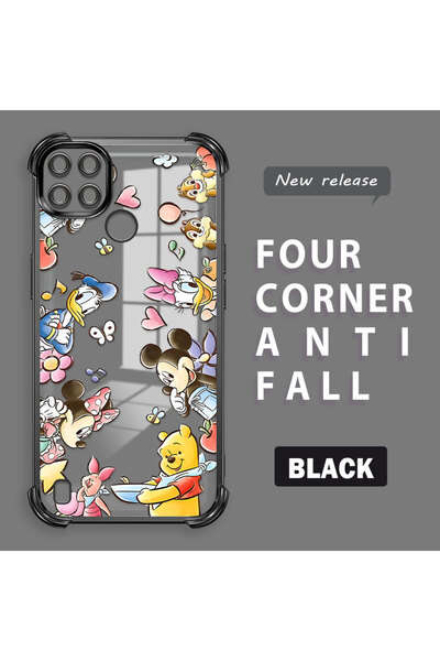 ucuc Realme C25Y/C21Y Compatible Transparent Back Four-Corner Reinforced Impa...