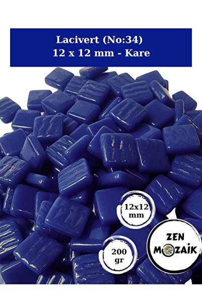 Zen Mozaik Sanatsal Mozaik Çalışmalarınız Için 12X12 Mm - Kare Cam Mozaik Taşı