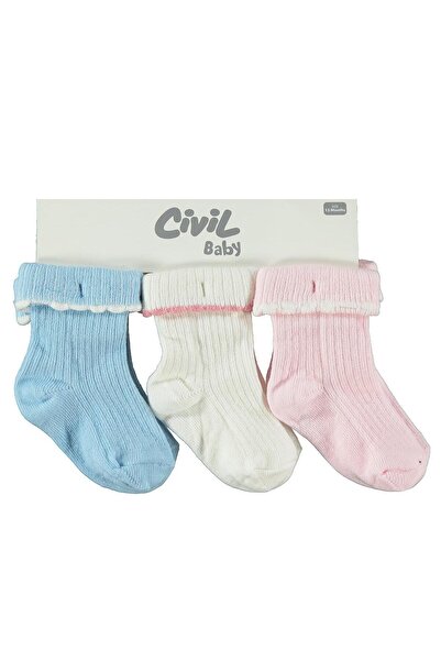 Civil Baby Красиви къдрави комплекти чорапи за бебе момиче от 3 и 6 части - С...