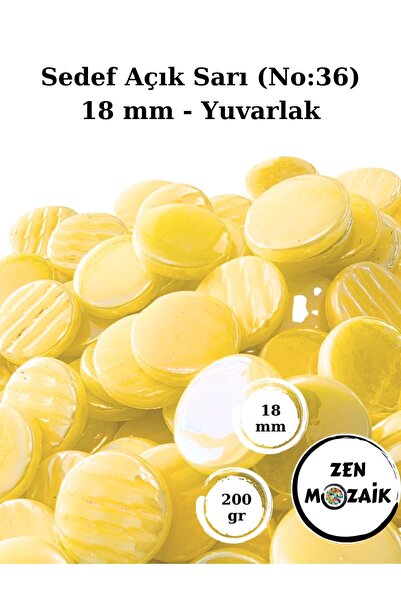Zen Mozaik Sanatsal Mozaik Çalışmalarınız için 18 mm Çaplı Yuvarlak Cam Mozai...