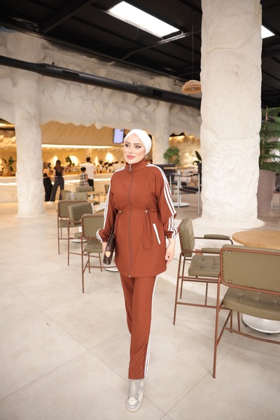 MİMİ Luxury Wear Γυναικείο Αθλητικό Σετ Ισλαμικής Ένδυσης με Δαντέλα στη Μέση...