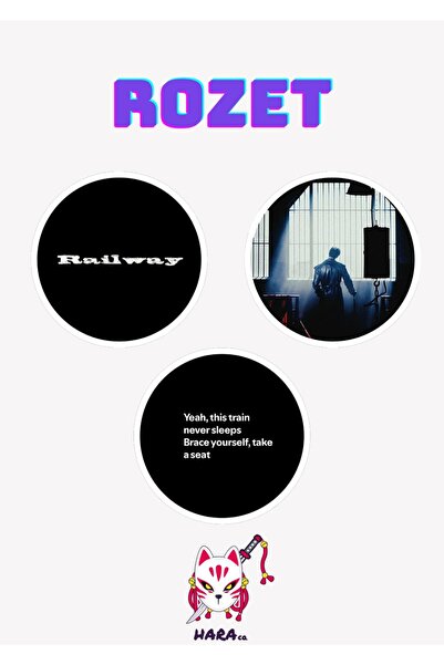 Hara Company Stray Kids KPOP Grubu Bangchan Railway Rozet Seti / Çanta Süsü