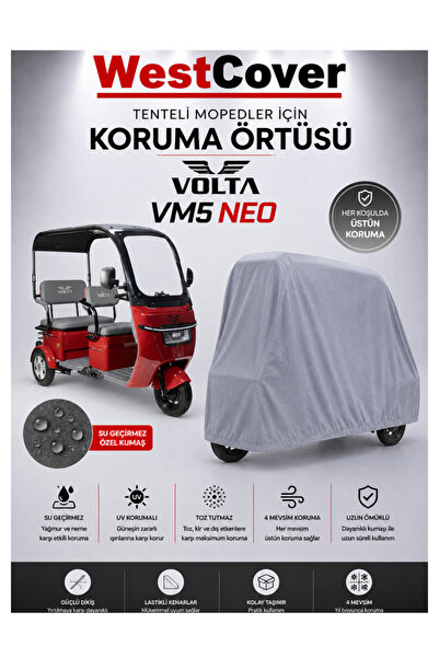 WestCover Volta Vm5 Neo 3-Wheel Electric Moped Compatible Waterproof | Uv Pro...