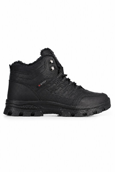 Ekonomik Ayakkabı حذاء X-Step للرجال باللون الأسود للاستخدام الخارجي، حذاء شت...