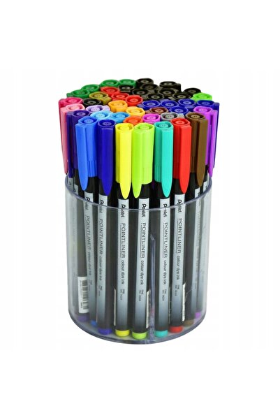 Pentel Yayınları Markere subțiri Pentel Pointliner, 44 de bucăți în recipient