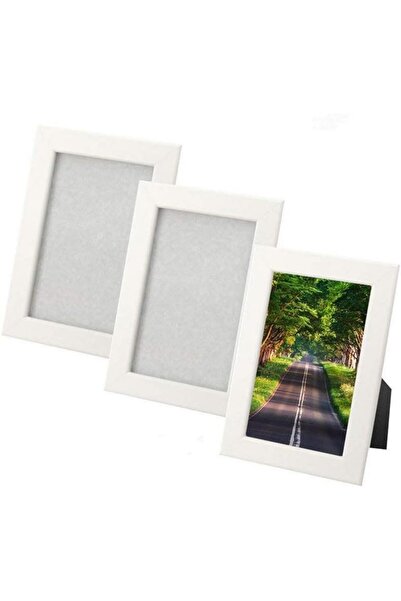 IKEA FISKBO Simple White Photo Frames Set of 3