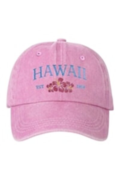 OEM Sapcă roz cu flori Hawaii, 56x58 cm, pentru fete