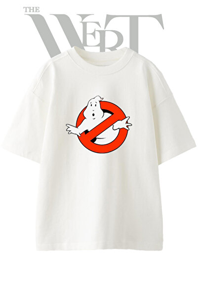 THEWERT Ghostbusters dizajn, štampana unisex bela majica prevelikog kroja