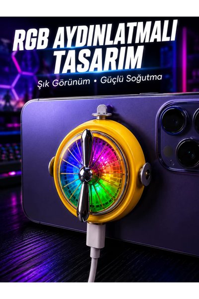 northcity n RGB Işıklı Manyetik Telefon Oyun Soğutucu Fan - Estetik ve Performanslı Çözüm