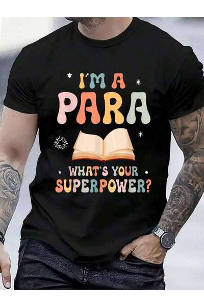 Astogria13 تي شيرت 100% قطن مطبوع عليه I'm A Paraprofessional What's Your Sup...