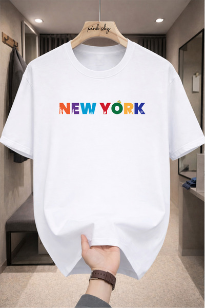 Pink Sky Premium Oversize T-Shirt 100% Cotton Unisex Comfortable Fit Trending...