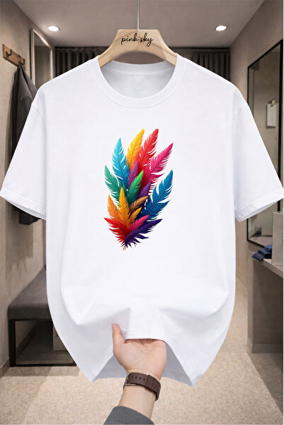 Pink Sky Premium Oversize T-Shirt 100% Cotton Unisex Comfortable Fit Trending...