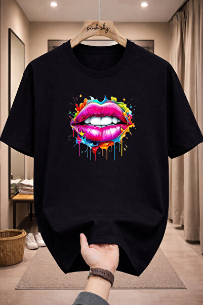 Pink Sky Premium Oversize T-Shirt 100% Cotton Unisex Comfortable Fit Trending...