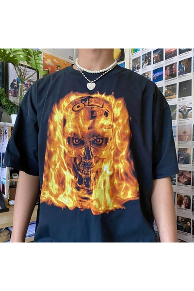 Grafftee Clothing Terminator majica sa štampanjem, unisex, prevelika
