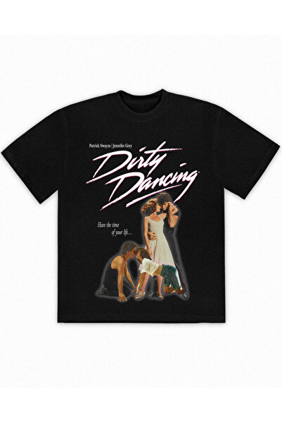 Grafftee Clothing تي شيرت مطبوع عليه Dirty Dancing للجنسين مقاس كبير