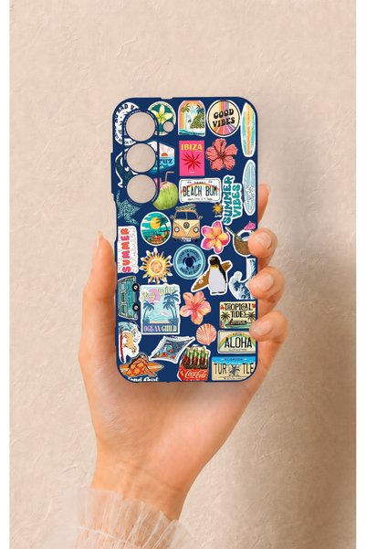 Vip Case Samsung S23 Compatible Summer Vibes Patterned Silicone Case