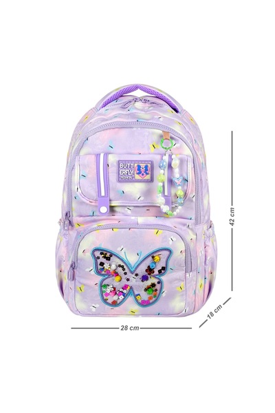ULTIMATE BAG School Bag Set School Bag Ultra Luxury Girls' School Bag with Patterned Accessories Complete Lining and Thermos for Nutrition
